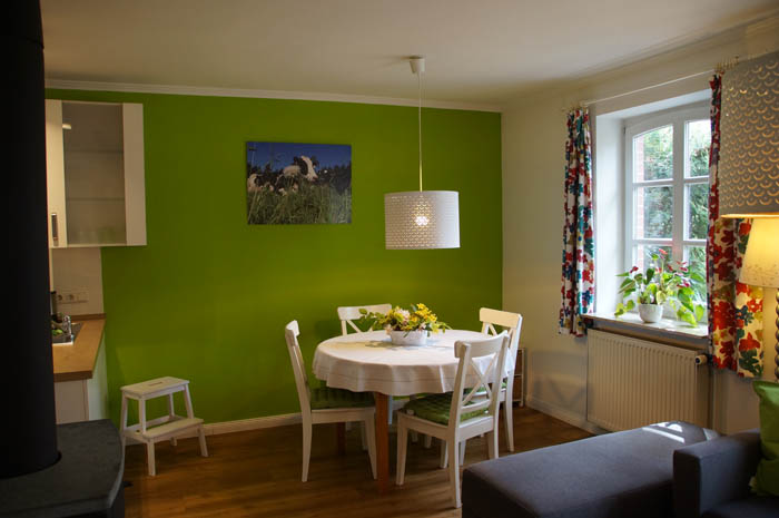Ferienwohnung Kaustall Essbereich