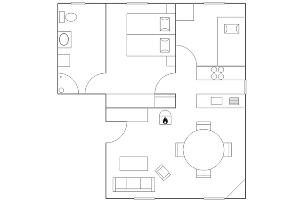 Ferienwohnung Kaustall Grundriss