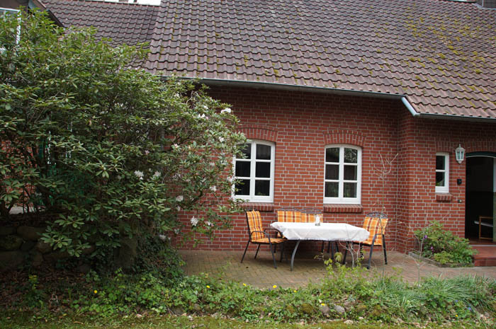 Ferienwohnung Peerstall Terrasse