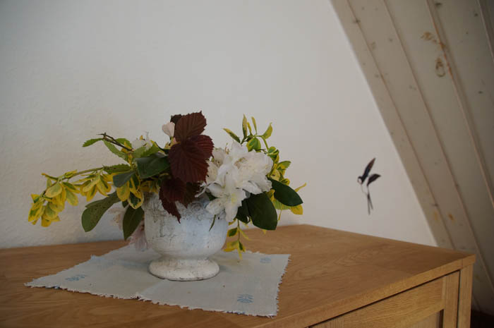 Doppelzimmer Zwei Blumen aus dem Garten